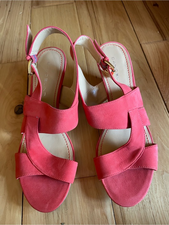 Bandolino Shoes - Bandolino Coral Pink Open-Toe Slingback Sandals